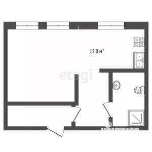 1-к квартира, вторичка, 29м2, 2/4 этаж