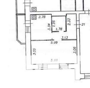 1-к квартира, вторичка, 38м2, 6/9 этаж