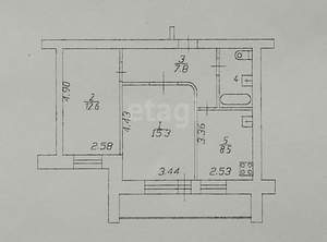 2-к квартира, вторичка, 48м2, 5/10 этаж
