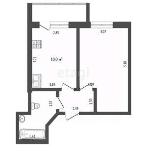 1-к квартира, вторичка, 35м2, 6/10 этаж