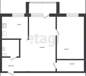 2-к квартира, вторичка, 44м2, 5/5 этаж