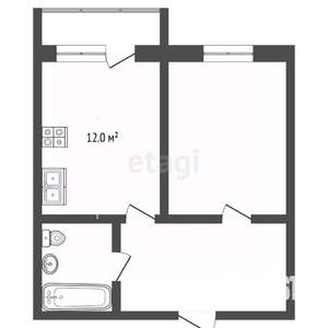 1-к квартира, вторичка, 38м2, 10/14 этаж