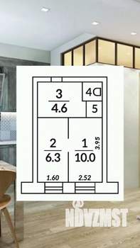 1-к квартира, вторичка, 23м2, 3/5 этаж