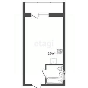 Студия квартира, вторичка, 23м2, 2/10 этаж