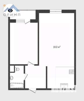 1-к квартира, вторичка, 34м2, 8/10 этаж