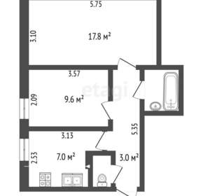 2-к квартира, вторичка, 46м2, 1/2 этаж