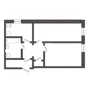 2-к квартира, вторичка, 43м2, 2/2 этаж