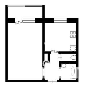1-к квартира, вторичка, 36м2, 3/9 этаж