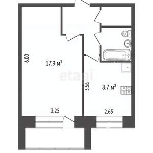 1-к квартира, вторичка, 35м2, 3/5 этаж