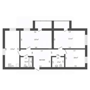 3-к квартира, вторичка, 77м2, 3/4 этаж