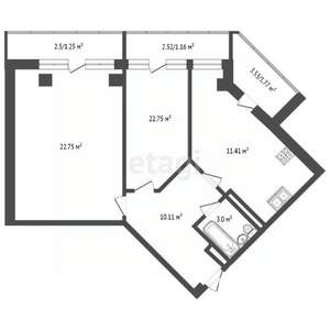 2-к квартира, вторичка, 58м2, 13/16 этаж