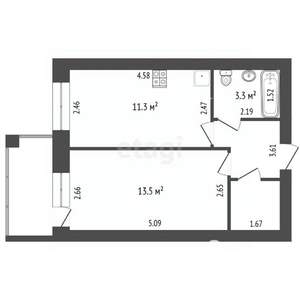 1-к квартира, вторичка, 37м2, 10/10 этаж