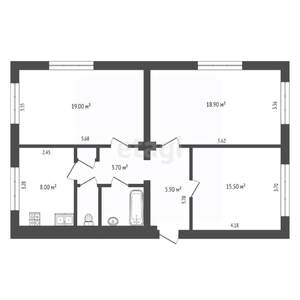 3-к квартира, вторичка, 77м2, 1/5 этаж