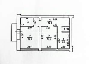 2-к квартира, вторичка, 63м2, 6/10 этаж