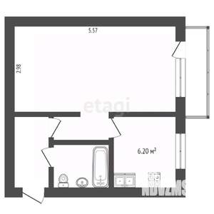 1-к квартира, вторичка, 32м2, 5/5 этаж