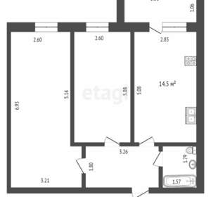 3-к квартира, вторичка, 56м2, 4/10 этаж