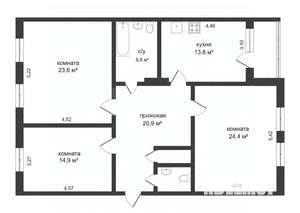 3-к квартира, вторичка, 110м2, 1/5 этаж