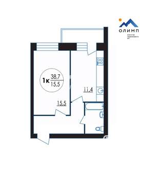 1-к квартира, вторичка, 39м2, 7/10 этаж