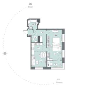 2-к квартира, вторичка, 63м2, 7/15 этаж