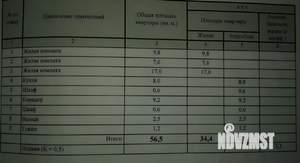 3-к квартира, вторичка, 57м2, 1/2 этаж