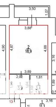 Студия квартира, вторичка, 28м2, 3/10 этаж
