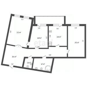 3-к квартира, вторичка, 111м2, 2/5 этаж