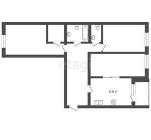 3-к квартира, вторичка, 104м2, 2/6 этаж