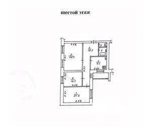3-к квартира, вторичка, 96м2, 6/6 этаж