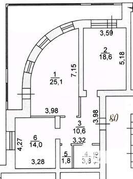 2-к квартира, вторичка, 89м2, 5/12 этаж