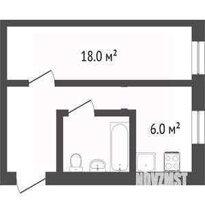 1-к квартира, вторичка, 30м2, 1/3 этаж