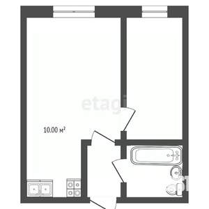 1-к квартира, вторичка, 35м2, 1/9 этаж