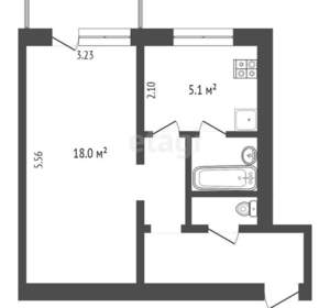 1-к квартира, вторичка, 33м2, 4/4 этаж