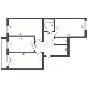 3-к квартира, вторичка, 92м2, 3/12 этаж