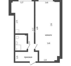 1-к квартира, вторичка, 44м2, 6/10 этаж