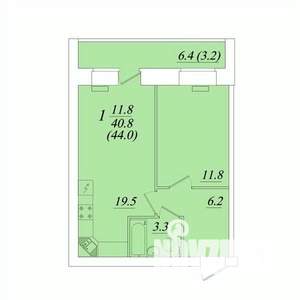 1-к квартира, строящийся дом, 44м2, 7/10 этаж