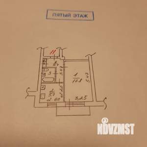 1-к квартира, вторичка, 32м2, 5/5 этаж