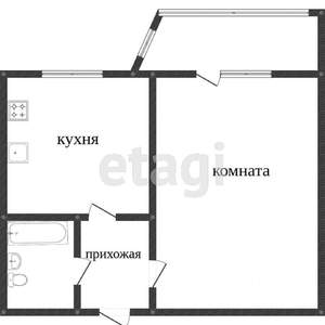 1-к квартира, вторичка, 28м2, 3/9 этаж
