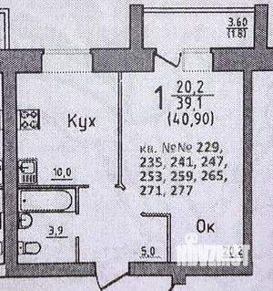 1-к квартира, вторичка, 38м2, 9/9 этаж