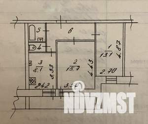 2-к квартира, вторичка, 46м2, 6/9 этаж