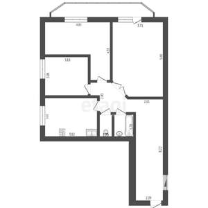 3-к квартира, вторичка, 84м2, 12/16 этаж