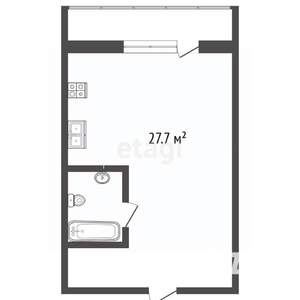 Студия квартира, вторичка, 28м2, 9/16 этаж