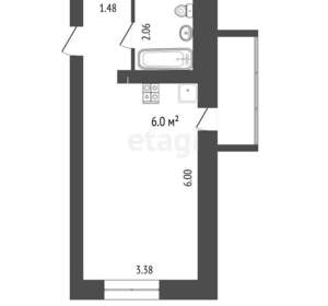 Студия квартира, вторичка, 27м2, 9/9 этаж