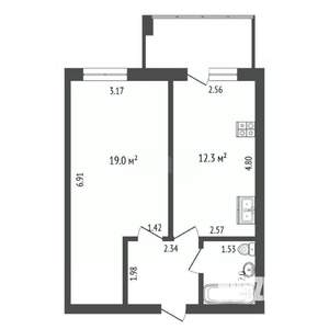 1-к квартира, вторичка, 39м2, 10/10 этаж