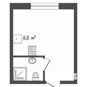 Студия квартира, вторичка, 13м2, 3/5 этаж