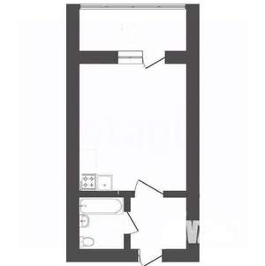 Студия квартира, вторичка, 24м2, 1/12 этаж