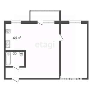 2-к квартира, вторичка, 42м2, 5/5 этаж