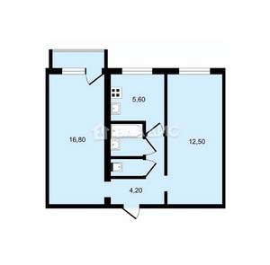 2-к квартира, вторичка, 45м2, 4/5 этаж