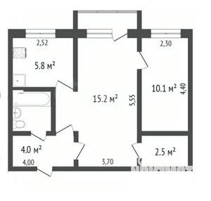 2-к квартира, вторичка, 42м2, 2/5 этаж