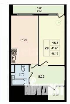 1-к квартира, вторичка, 46м2, 11/16 этаж