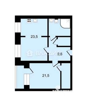 2-к квартира, вторичка, 64м2, 3/5 этаж